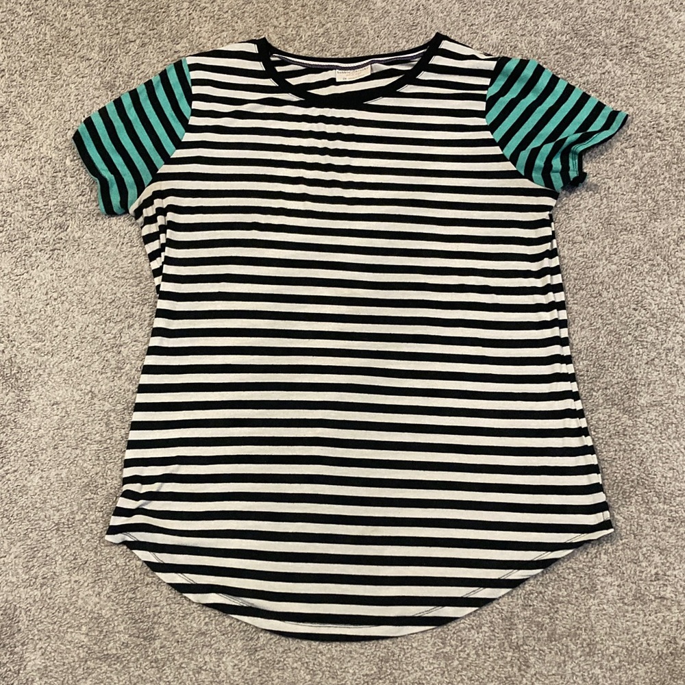 Bobbie Brooks Monochrome Striped Tee